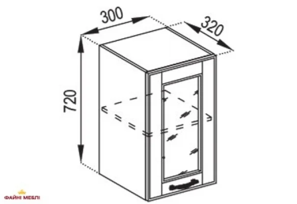 Тумба верхня В 30 Ск Домініка