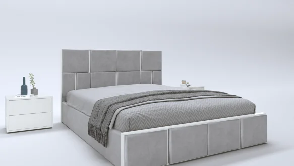 Ліжко дерев'яне з м'якою вставкою DrevKO Мілена 1 0