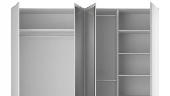 Шафа SZF2D2L/21/22 BRW Poland Azteca trio 4 дверна білий 220 см 3