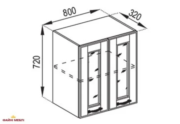 Тумба верхня В 80Ск Домініка