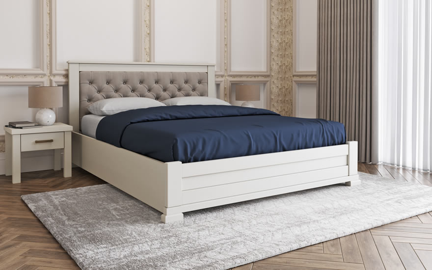 Білі двоспальні ліжка