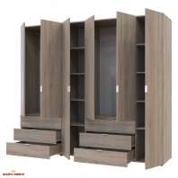 Шафа Дорос Гелар дуб сонома 6 дверна 232,5 см