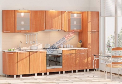 Модульная кухня Хай-тек з деревяной текстурой 13