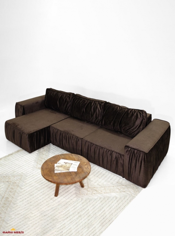 Кутовий диван розкладний єврокнижка Шик Галичина Стоун 330 см 4