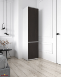 Шкаф Морели Т217 белый/венге темный с полками 50 см