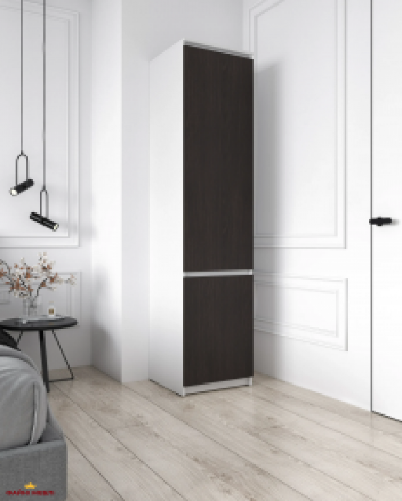 Шкаф Морели Т217 белый/венге темный с полками 50 см