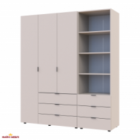 Шафа для одягу Дорос Гелар кашемір 3-х дверна з пеналом 176,2 см