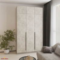 Шафа Mebelstar Оскар трьохдверна з антресоллю Бетон 150 см