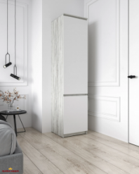 Шафа Морелі Т217 бетон/білий з полицями 50 см