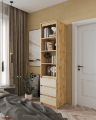 Шафа Морелі Т219 аппалачі/сонома з полицями та шухлядами 50 см