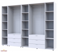 Шафа Дорос Гелар білий з Етажеркою 6 дверна 270,7 см