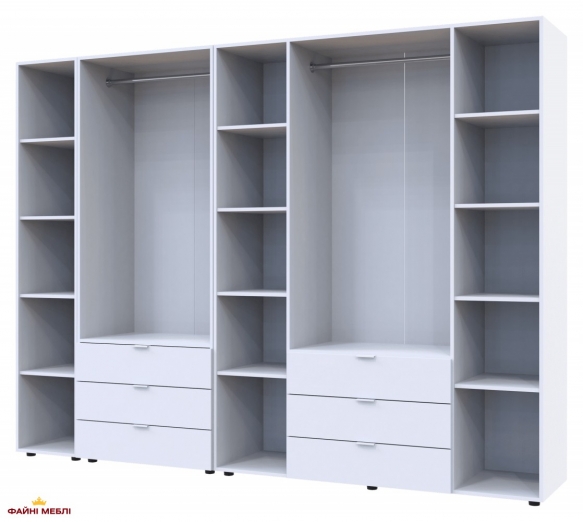 Шафа Дорос Гелар білий з Етажеркою 6 дверна 270,7 см 0