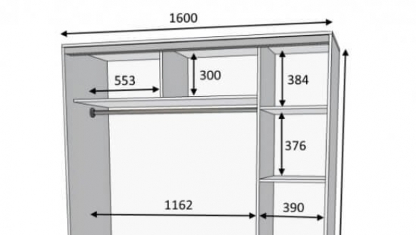 Шкаф-купе Анабель 1,6 2
