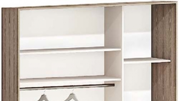 Шкаф-купе 1,6м двухдверный с зеркалом из 4-х частей 2