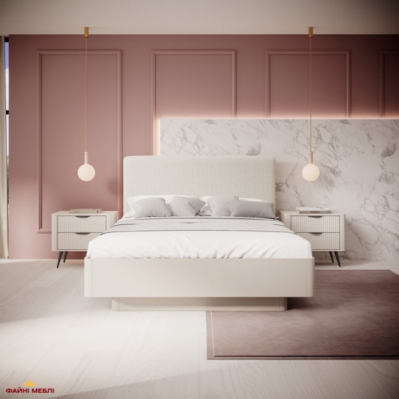 Кровать 160 с мягким изголовьем Lante 3