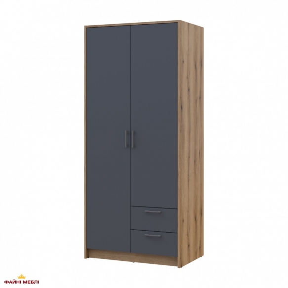 Шкаф для одежды Дорос Ронди графит 2 дверный 82 см 3