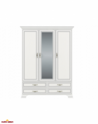 Шкаф с зеркалом 3D4S Mebelbos Tiffany 3 дверный вудлайн крем 159 см
