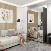 Шафа Дорос Гелар графіт 3 Дзеркала 117 см