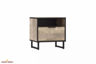 Прикроватная тумба дуб гранж песочный F-0011 Форте