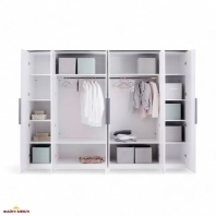 Шафа 6дв Міромарк Лука 6 дверна білий глянець 300 см