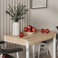 Стол-трансформер Lunch Дуб сонома/Белый