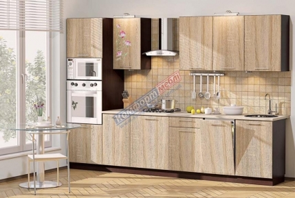 Модульна кухня Хай-тек з дерев'яною текстурою 10