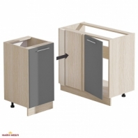 Тумба-мойка нижняя Н100х60.82.1Д угловая Хай-Тек глянец перламутр