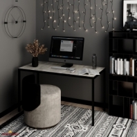 Письменный стол Brevity Loft standart Ателье светлый/Чёрный металл