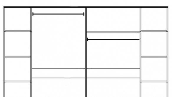 Шкаф 6Д с зеркалом Кармен Нова 2