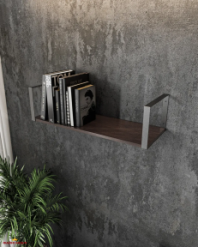 Полка настенная венге темный/черный XS28