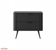 Тумба прикроватная 2S Черный/Черные ножки Lante