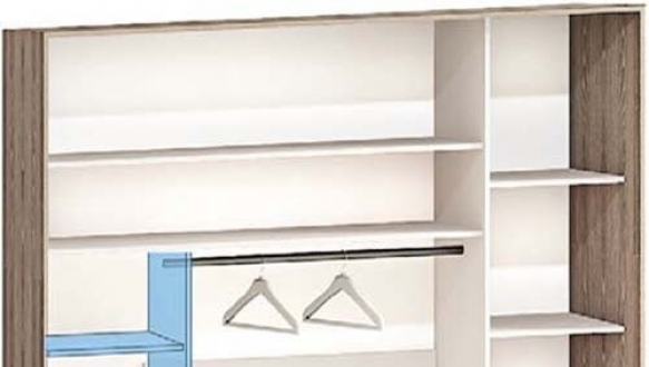 Шкаф-купе 2м Модель-2 крашеный высокий глянец двухдверный 4