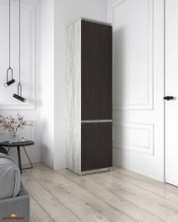 Шкаф Морели Т217 бетон/венге темный с полками 50 см