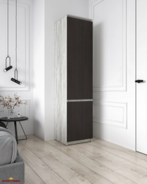 Шкаф Морели Т217 бетон/венге темный с полками 50 см