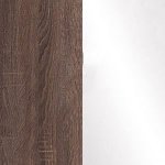 Дуб сонома темний/Білий глянець