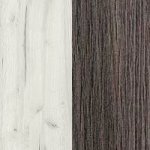Дуб крафт білий/Темне дерево