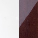 Білий / Махонь глянець