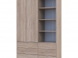 Шкаф Дорос Гелар двухдверный с пеналом Дуб Сонома 138 см