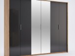 Шкаф 6дв с зеркалом Миромарк Луна 6 дверный дуб крафт 275 см