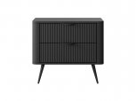 Тумба прикроватная 2S Черный/Черные ножки Lante