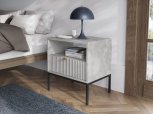 Тумба прикроватная Серый/Черные ножки S54 Nova