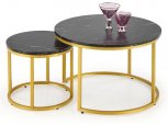 Стіл журнальний Paola чорний мармур/золотий