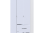 Шафа для одягу Дорос Гелар білий 3 ДСП 116,2 см