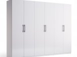Шафа 6дв Міромарк Фемелі 6 дверна білий глянець 270 см