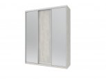 Шкаф-купе с зеркалом Дорос Сити Лайт белое дерево 3 дверный 180 см