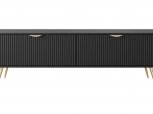 Тумба під ТВ Lante/Ланте RTV163 2D Чорний золоті ніжки Perfect Home Ширина163 см