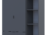 Шкаф Дорос Гелар графит с Этажеркой 2-х дверной 115,7 см