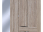 Шкаф для одежды Дорос Гелар дуб сонома 3-х дверный/Зеркало 155 см