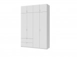 Шкаф Дорос Лукас белый 4 дверный с 2-мя ящиками 160 / 180 см