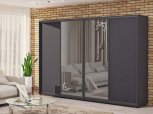 Шкаф-купе с зеркалом Комфорт мебель бронза графит 4 дверный 400 см